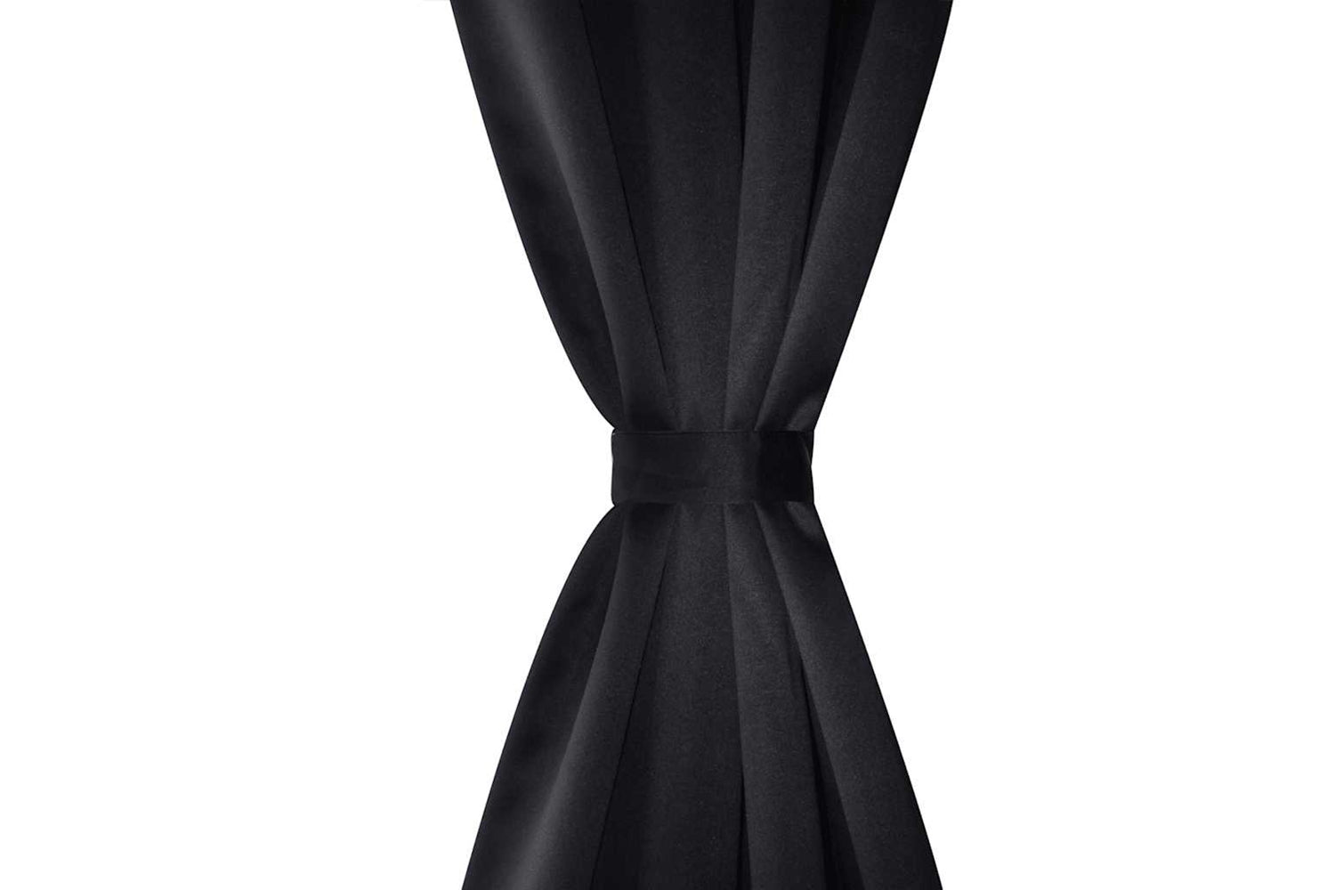vidaXL 130369 2 Pcs Black Blackout Curtains With Metal Rings 135 X 245cm-3