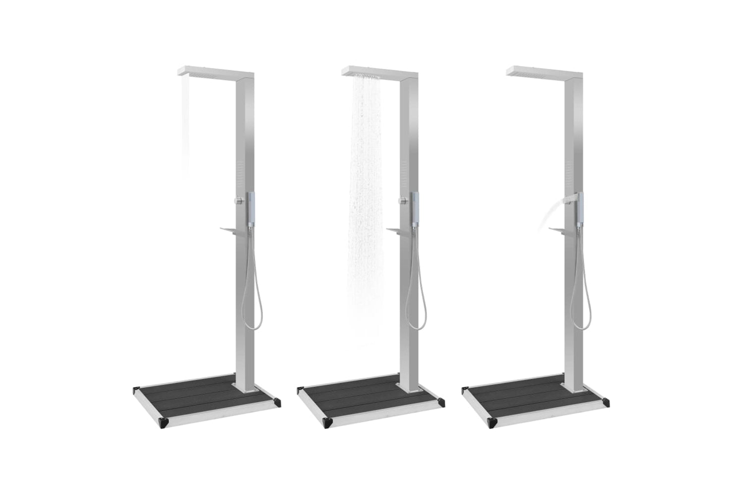 Vidaxl 3051290 Outdoor Shower With Tray Wpc Stainless Steel-3
