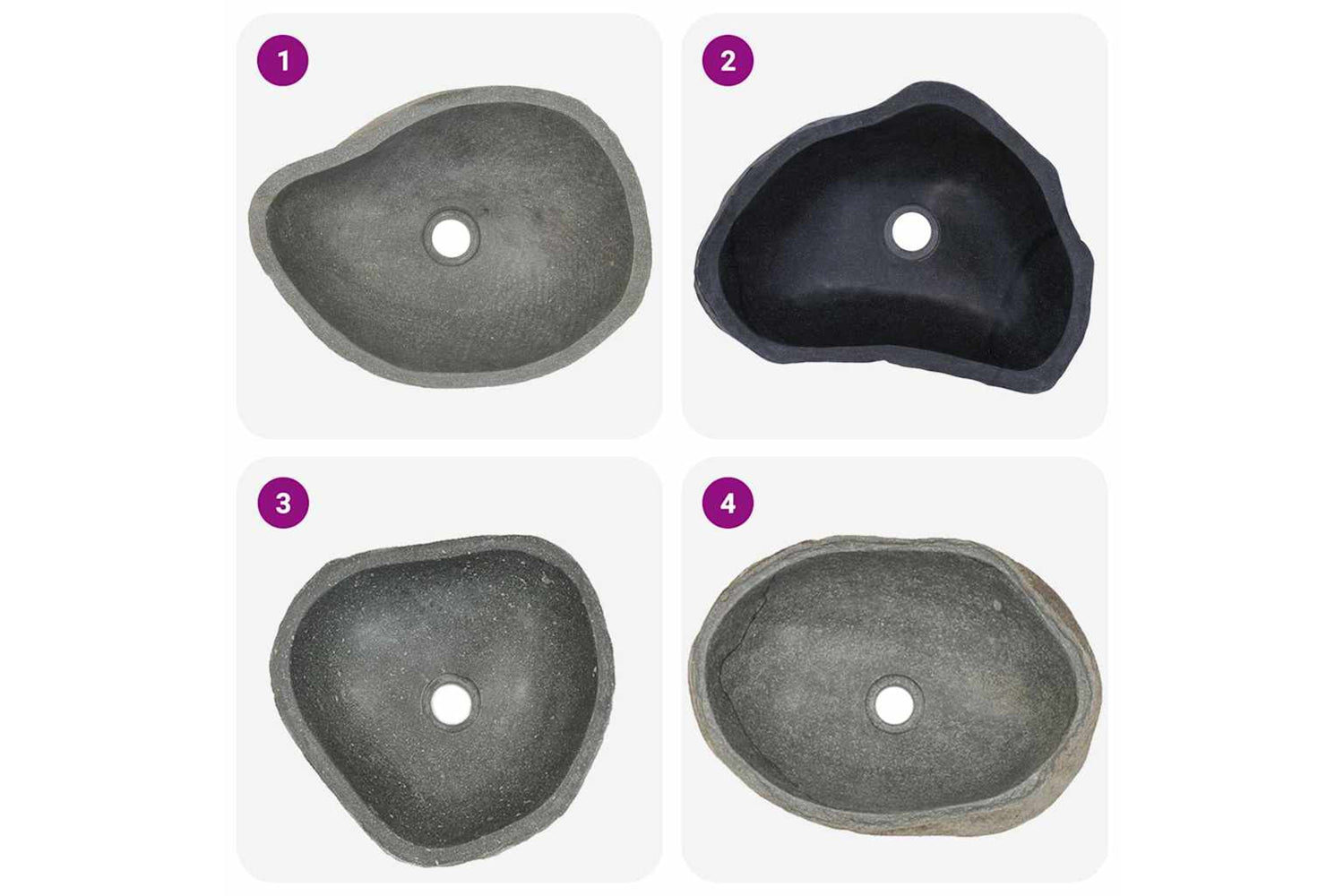 Vidaxl Basin River Stone Oval (37-46)x(29-36) Cm-4