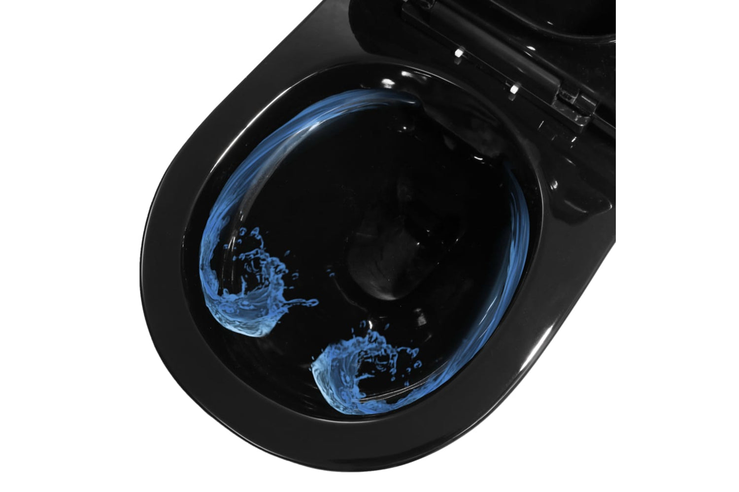 Vidaxl 3054478 Wall Hung Toilet With Concealed Cistern Ceramic Black-9