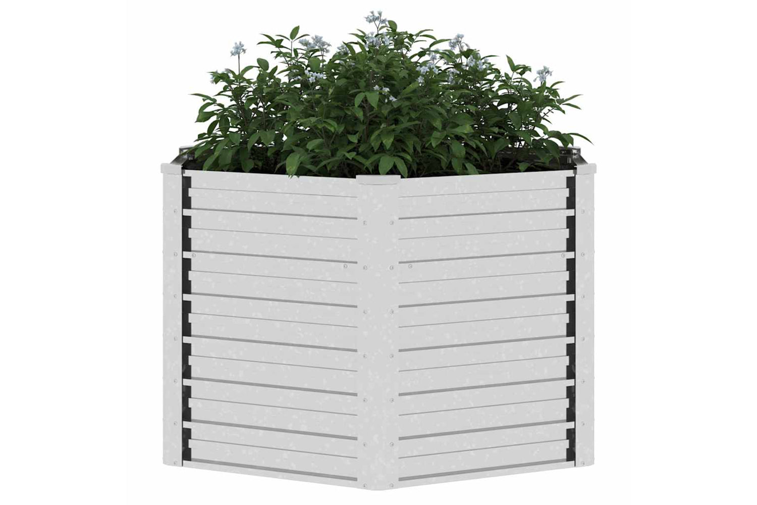 Vidaxl Garden Raised Bed 129x77 Cm Galvanized Steel Silver-3
