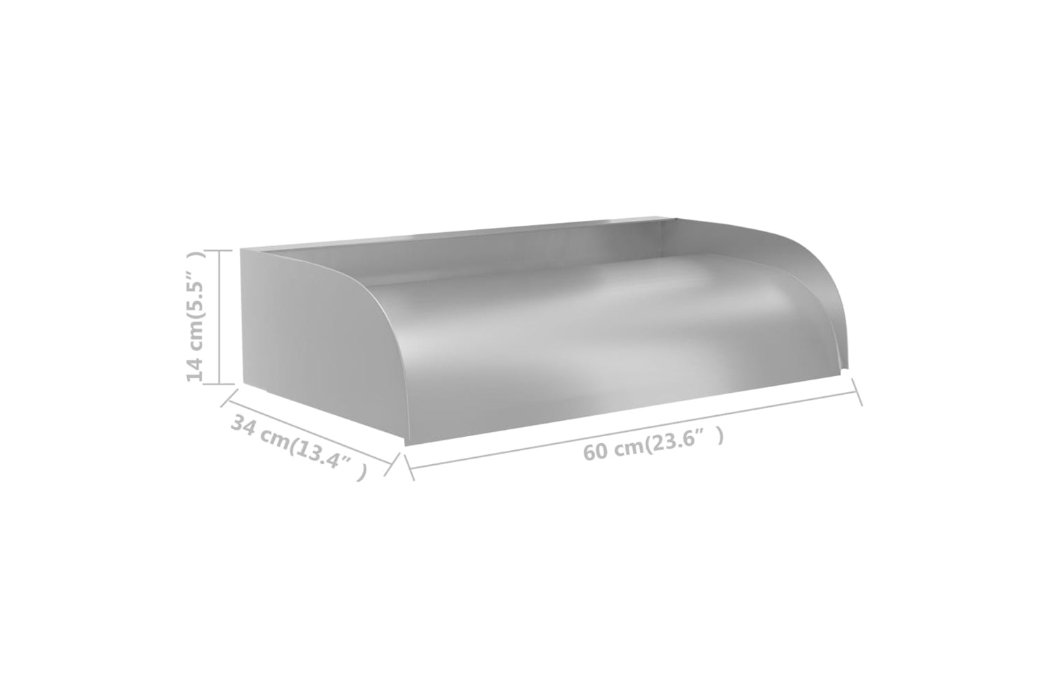 vidaXL 148879 Waterfall 60x34x14cm Stainless Steel 304-6