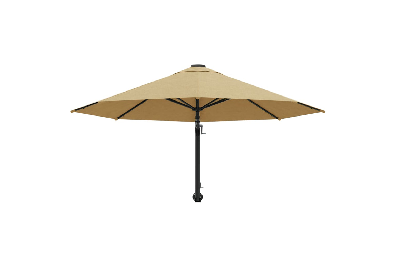 vidaXL Wall-mounted Parasol With Metal Pole 300cm Taupe-4