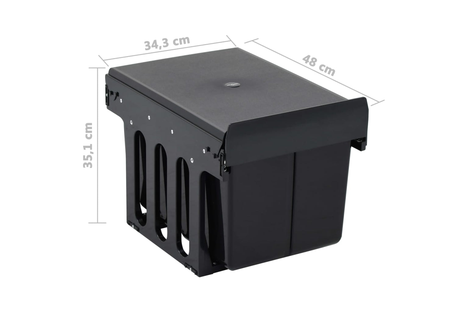 Vidaxl 51179 Kitchen Cupboard Pull-out Dustbin Soft-close 36 L-7