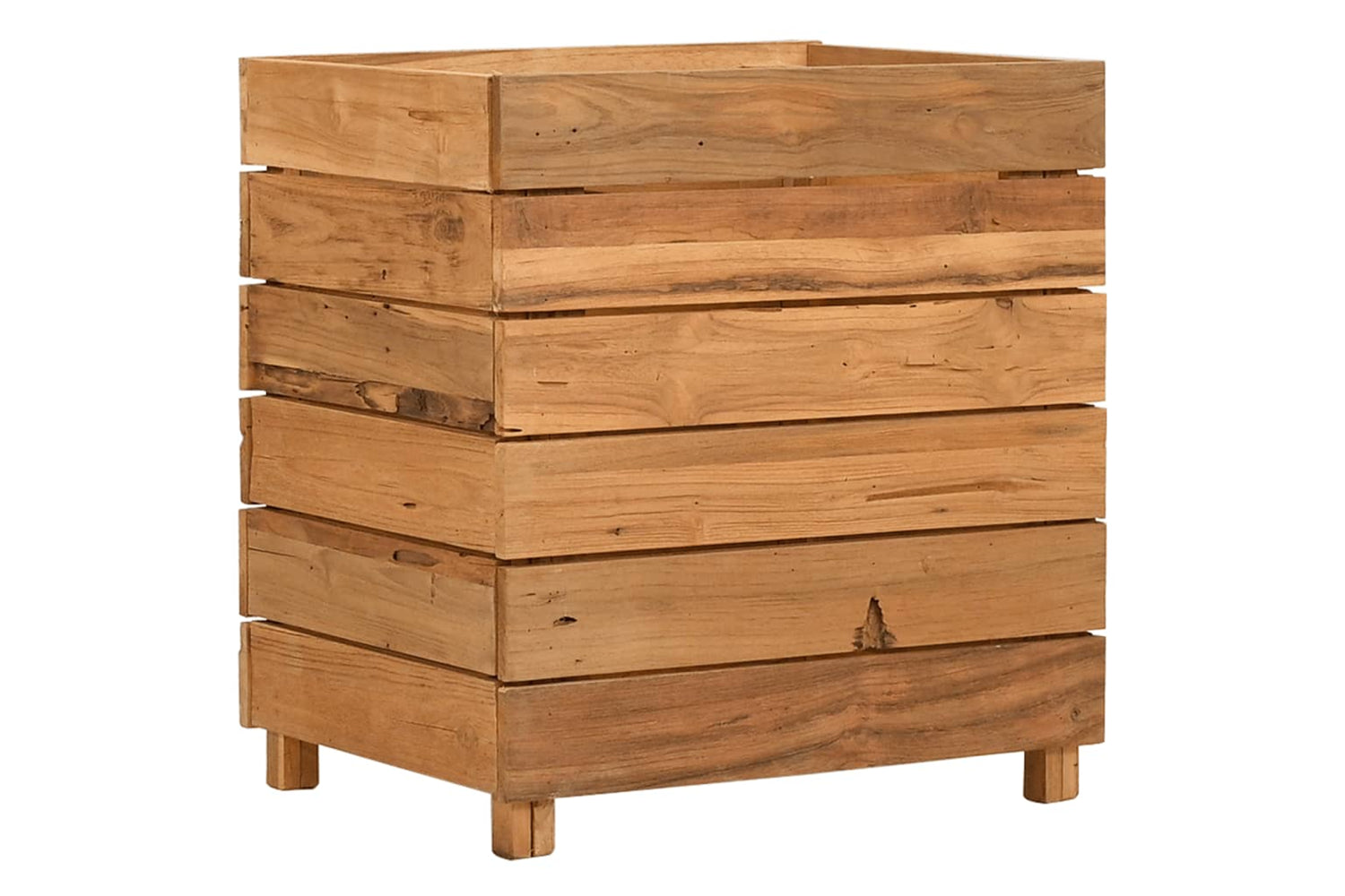 vidaXL Raised Bed 50x40x55cm Recycled Teak Wood And Steel-2