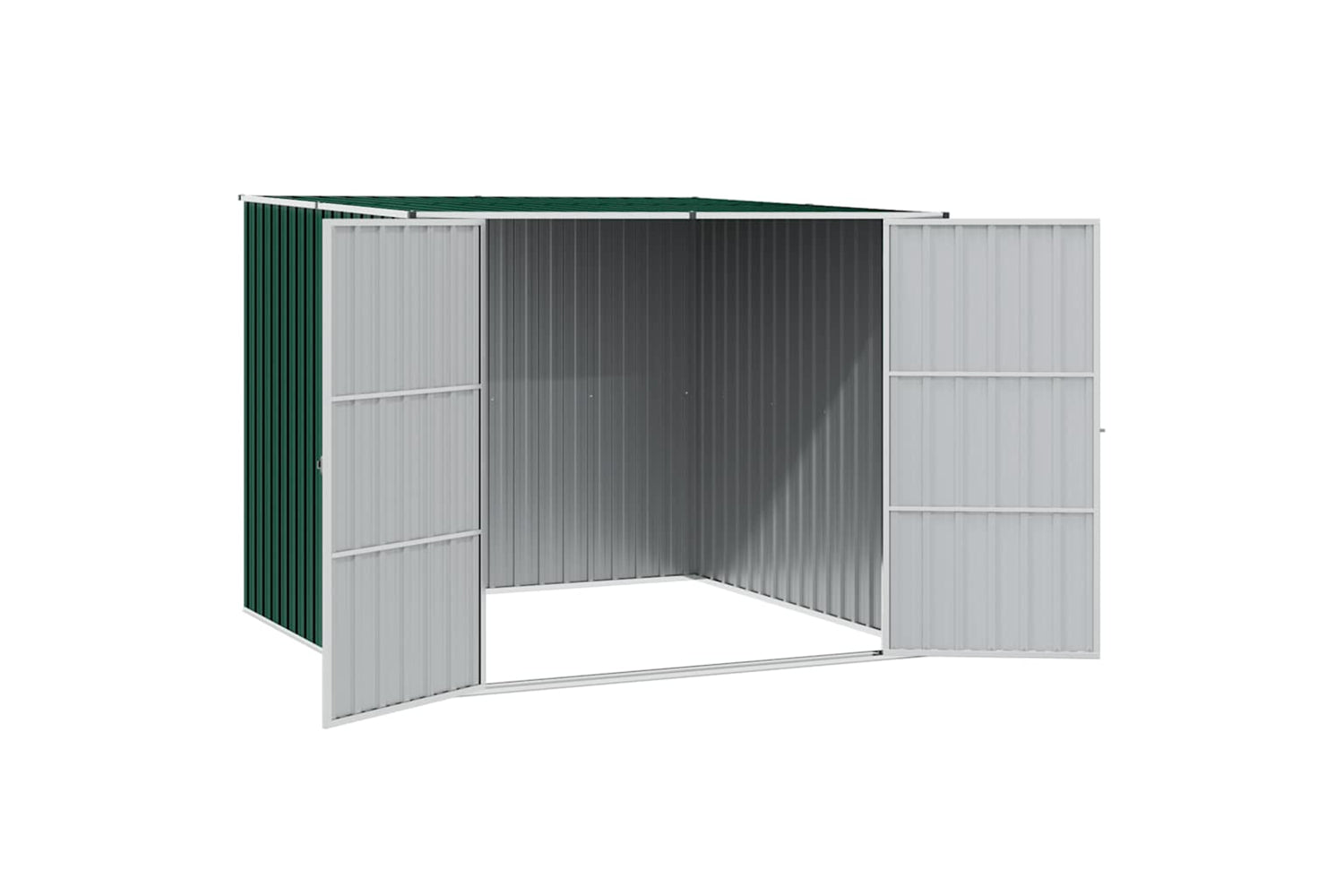 vidaXL 46253 Garden Shed Green 195x198x159cm Galvanised Steel-5