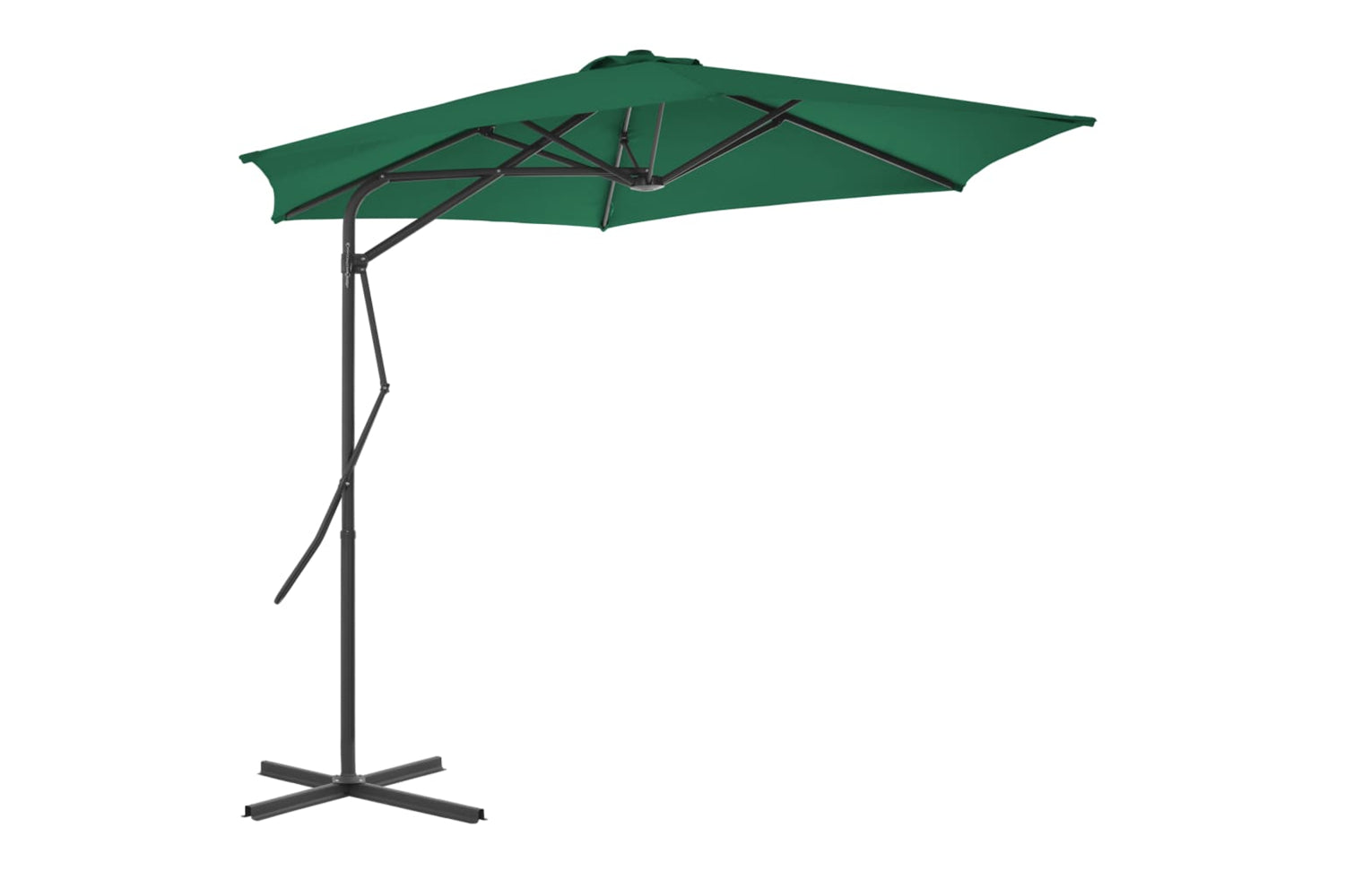 vidaXL 44885 Outdoor Parasol With Steel Pole 300cm Green-2