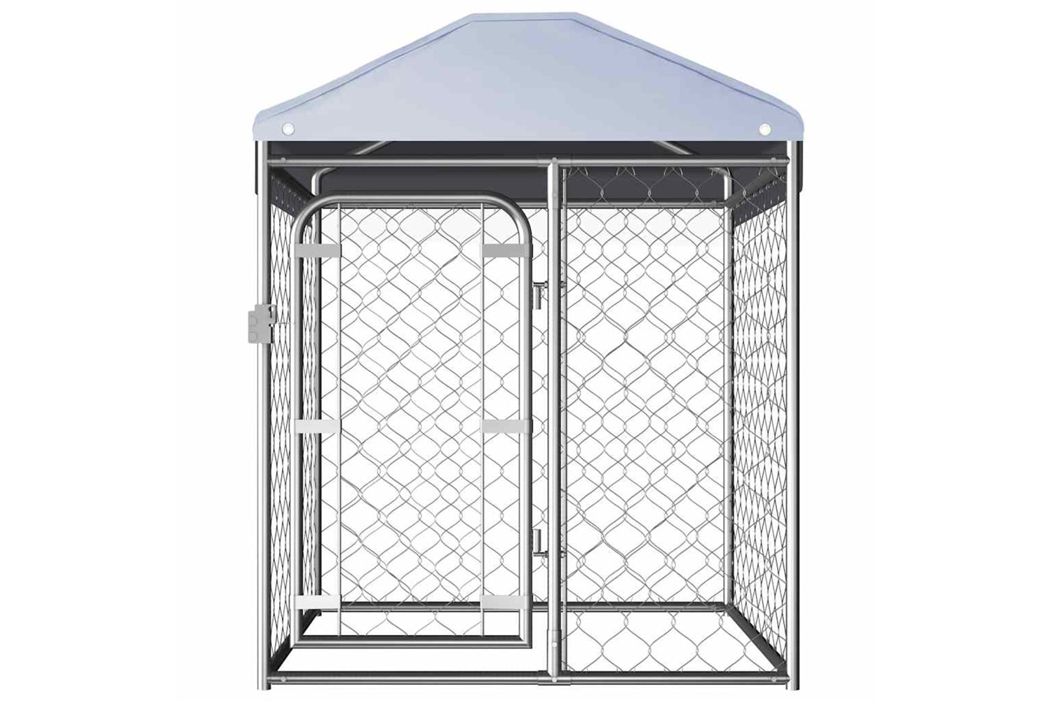 Vidaxl Outdoor Dog Kennel With Roof 100x100x125 Cm-2