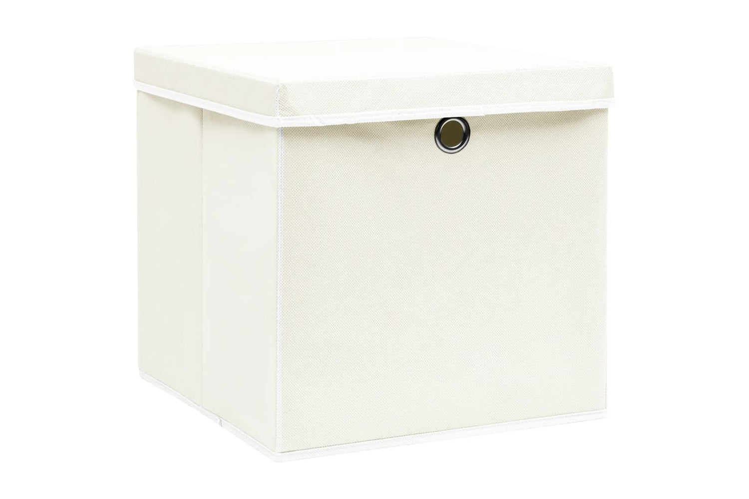 Vidaxl 288350 Storage Boxes With Lids 4 Pcs White 32x32x32 Cm Fabric-2