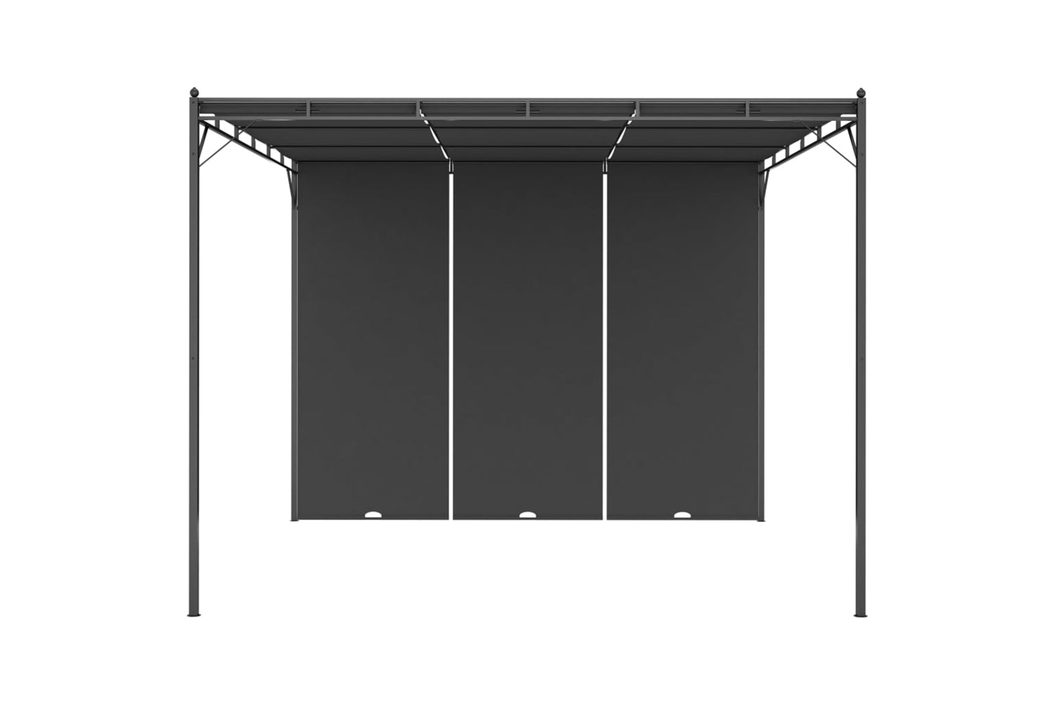 Vidaxl 47995 Garden Gazebo With Side Curtain 3x3x2.25 M Anthracite-2