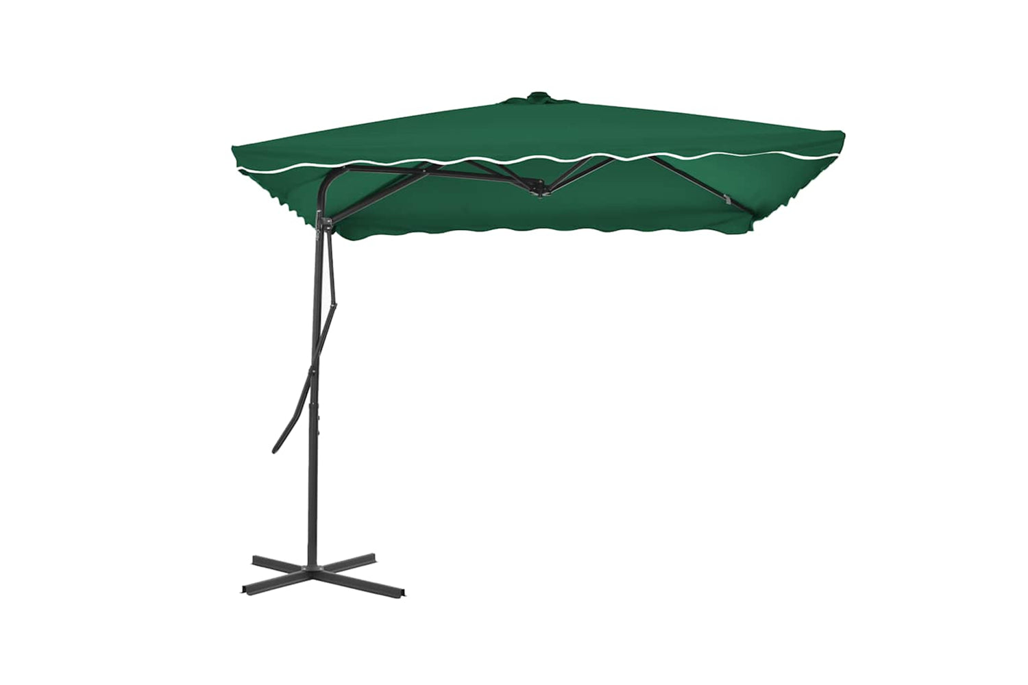 vidaXL 44881 Outdoor Parasol With Steel Pole 250x250cm Green-2