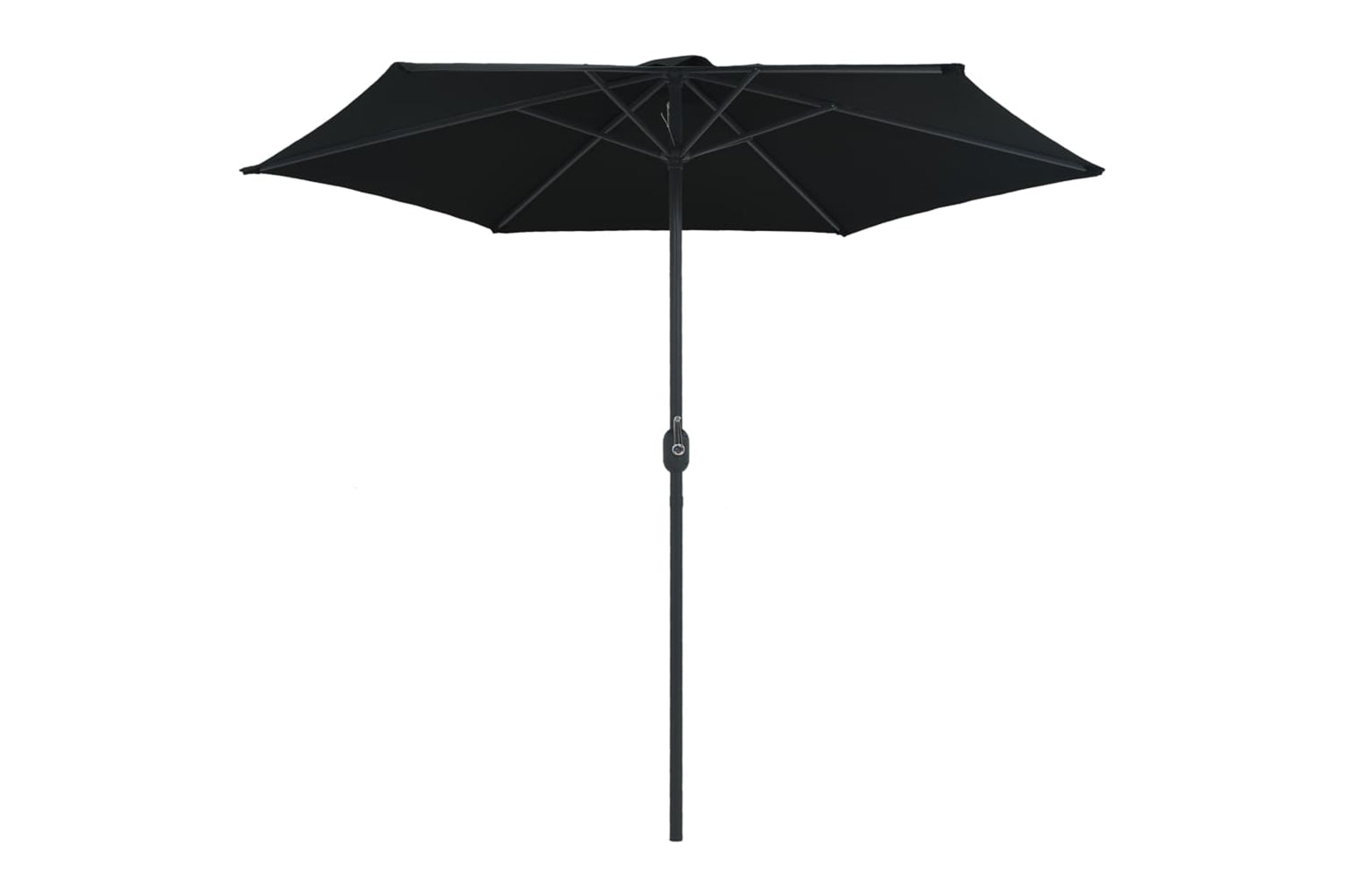 vidaXL 47350 Outdoor Parasol With Aluminium Pole 270x246cm Black-3