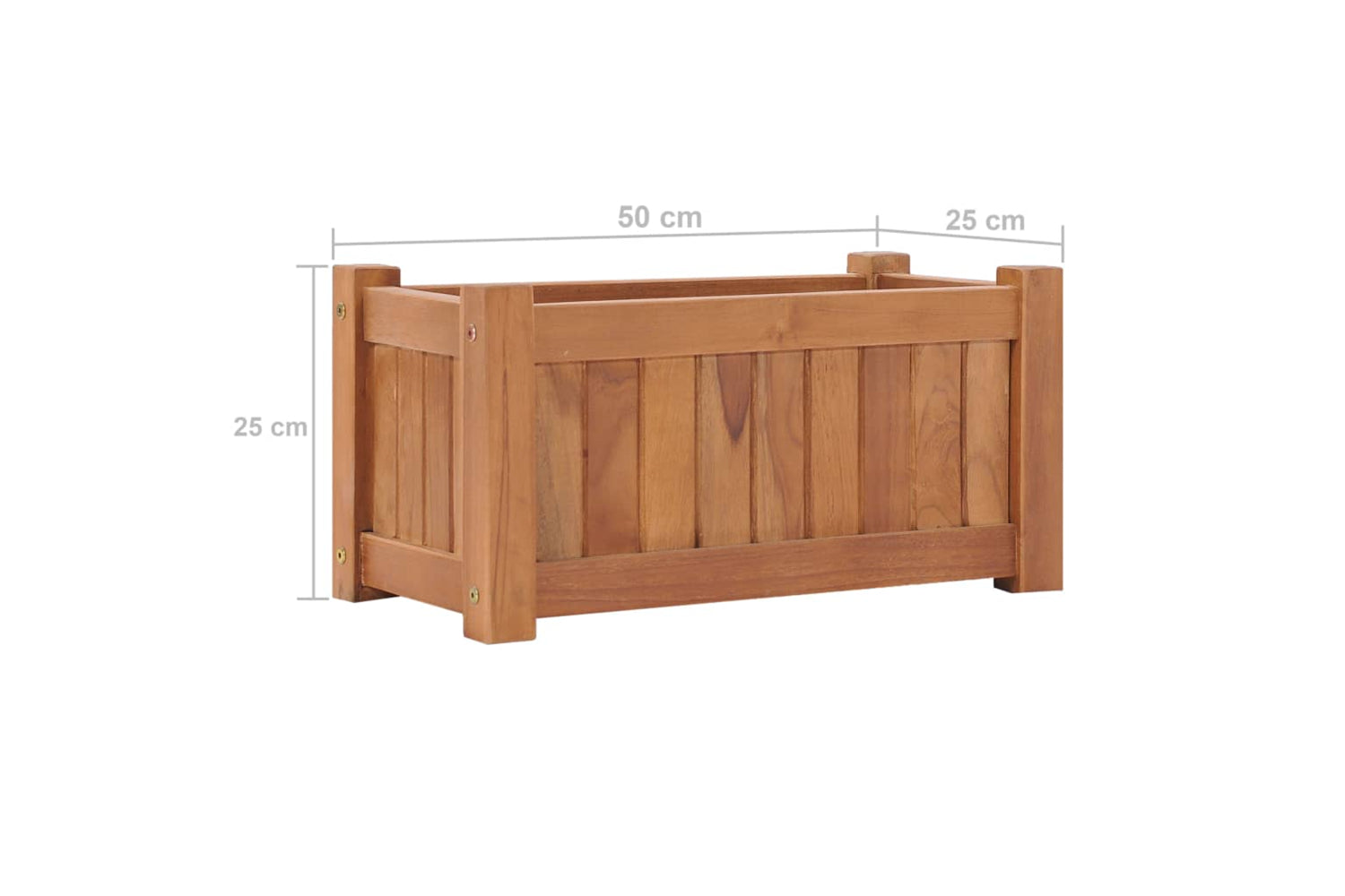 vidaXL 48967 Raised Bed 50x25x25cm Solid Teak Wood-7
