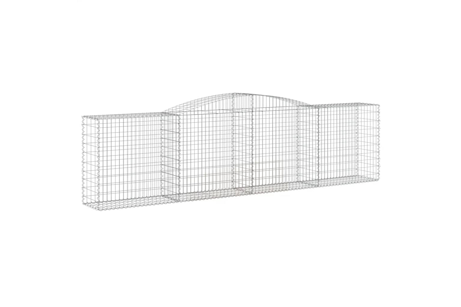 vidaXL 3147005 Arched Gabion Baskets 15 Pcs 400x50x100/120cm Galvanised Iron-2