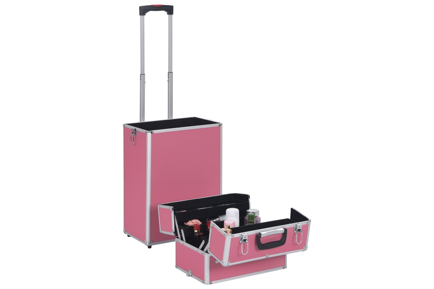 Vidaxl 91823 Make-up Trolley Aluminium Pink-4