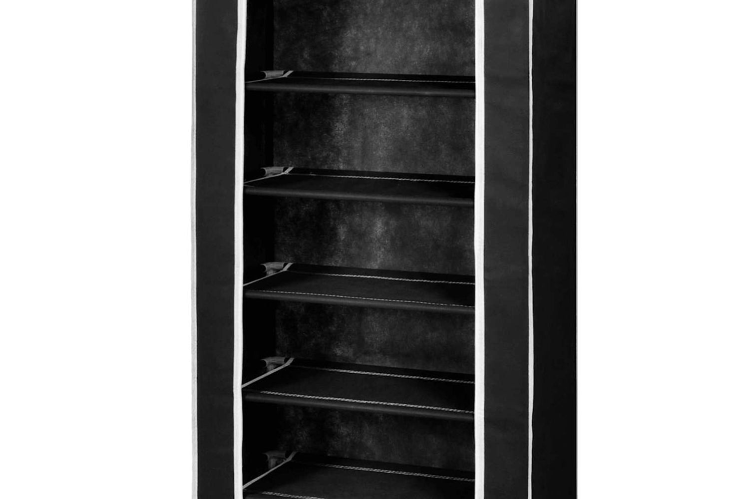 vidaXL 240491 Fabric Shoe Cabinet With Cover 162 X 57 X 29cm Black-7