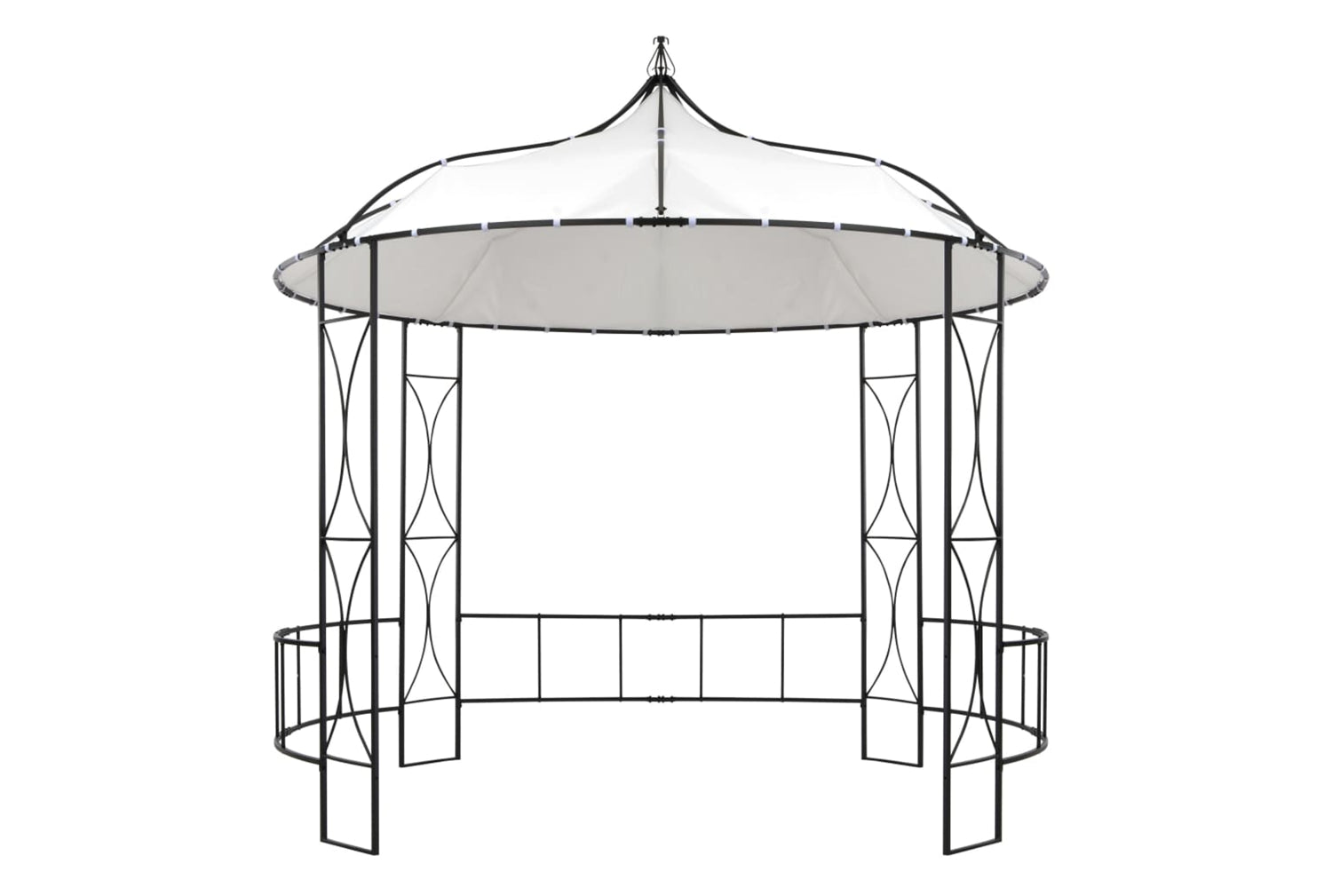 vidaXL 310030 Gazebo 300x290cm White Round-2