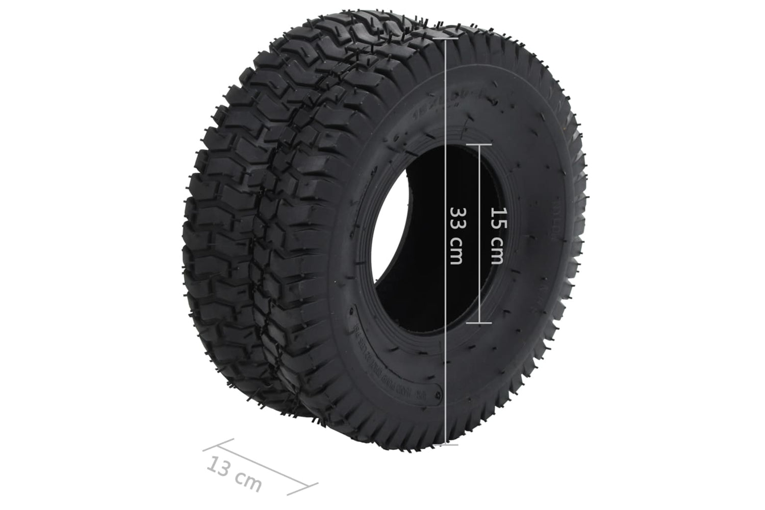 Vidaxl 145274 4 Piece Wheelbarrow Tire And Inner Tube Set 15x6.00-6 4pr Rubber-8