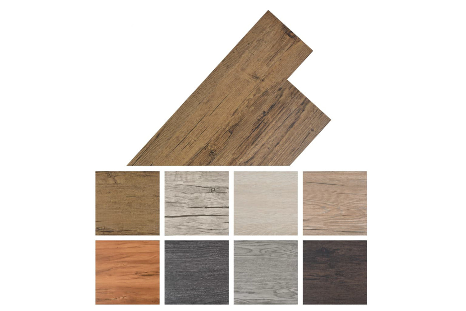Vidaxl Self-adhesive Pvc Flooring Planks 5.02 MÂ² 2 Mm Walnut Brown-6