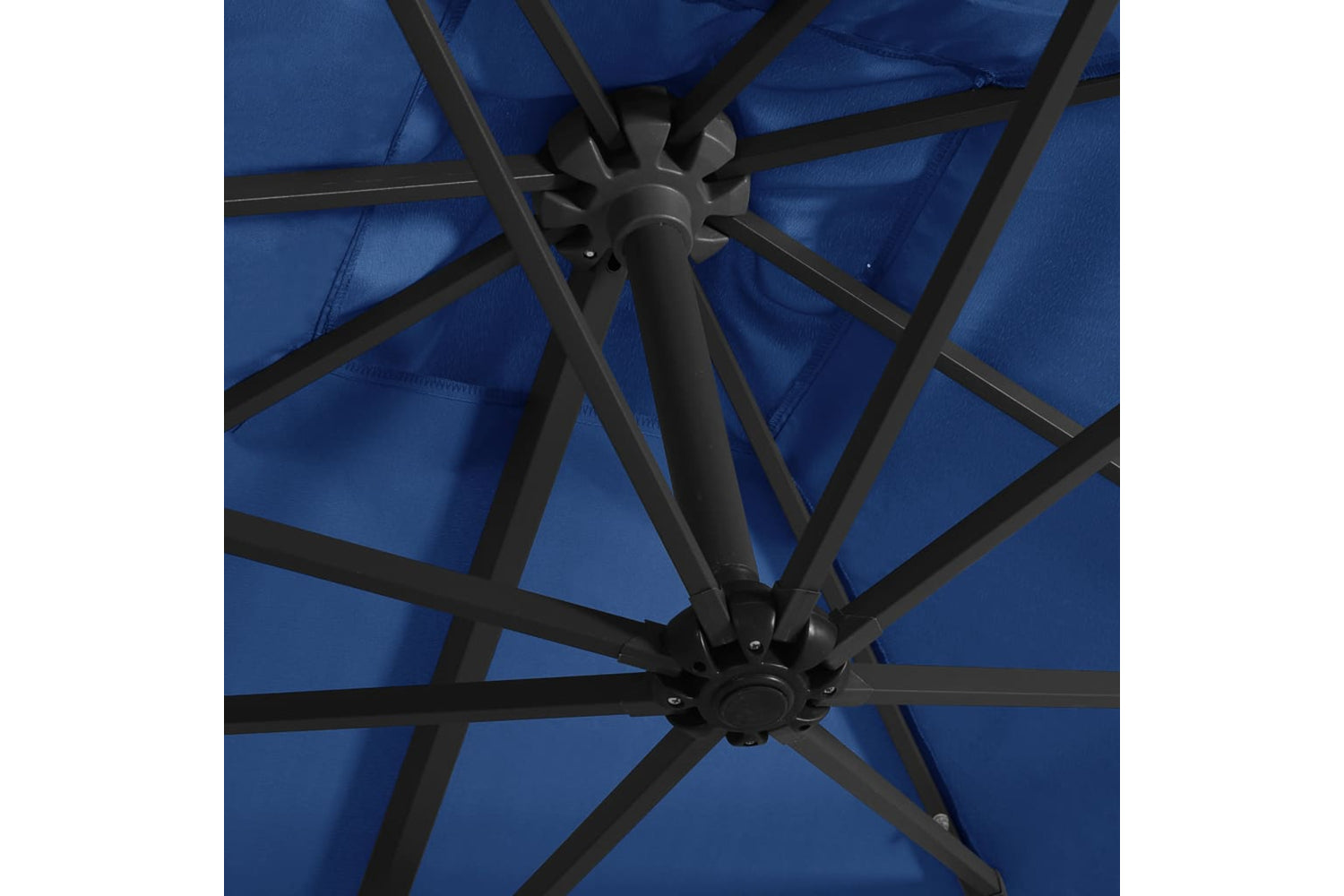Vidaxl 46997 Cantilever Umbrella With Led Lights And Steel Pole 250x250 Cm Azure Blue-6