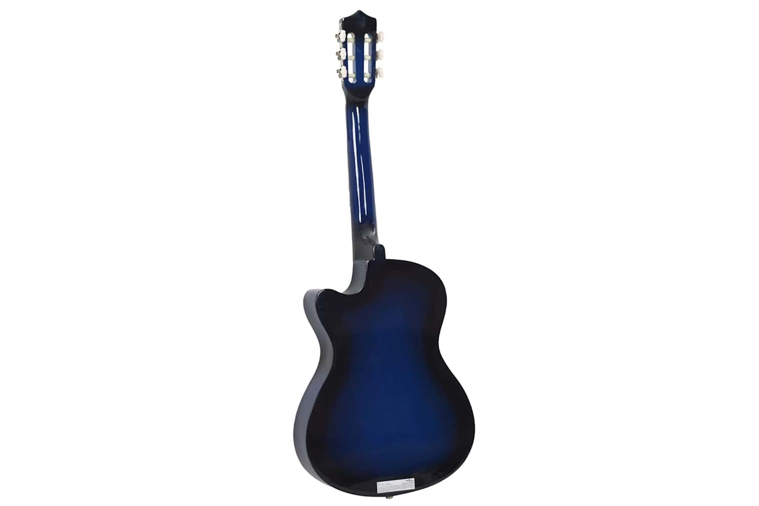 vidaXL 70134 Western Classical Cutaway Guitar With 6 Strings Blue Shaded 38-5