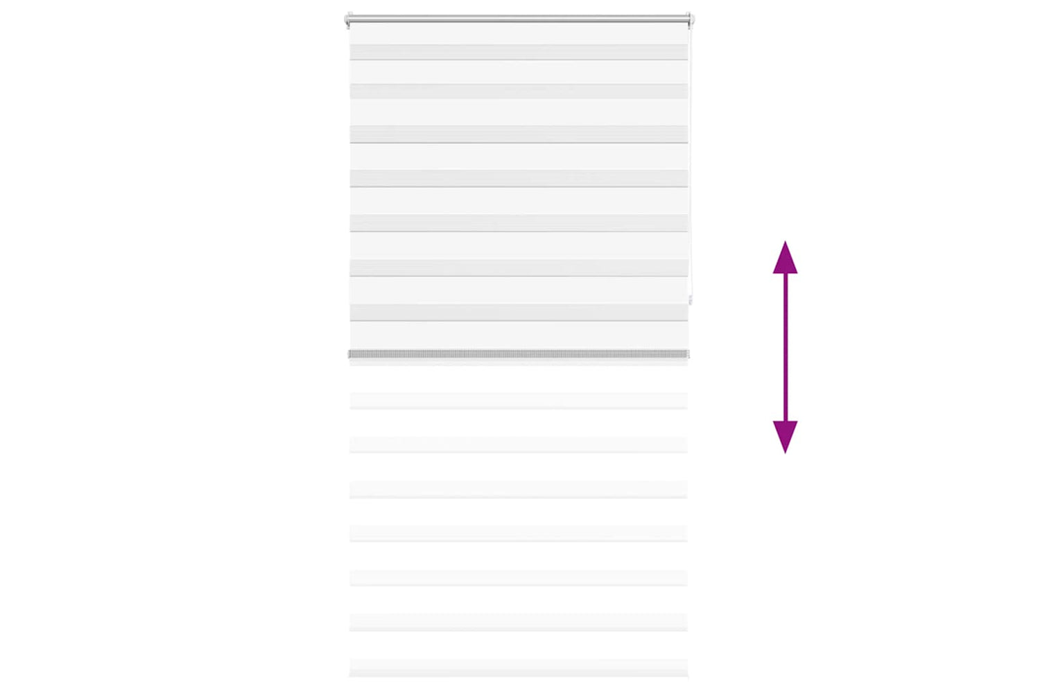 Vidaxl Zebra Blind 120 X 230 Cm White-4