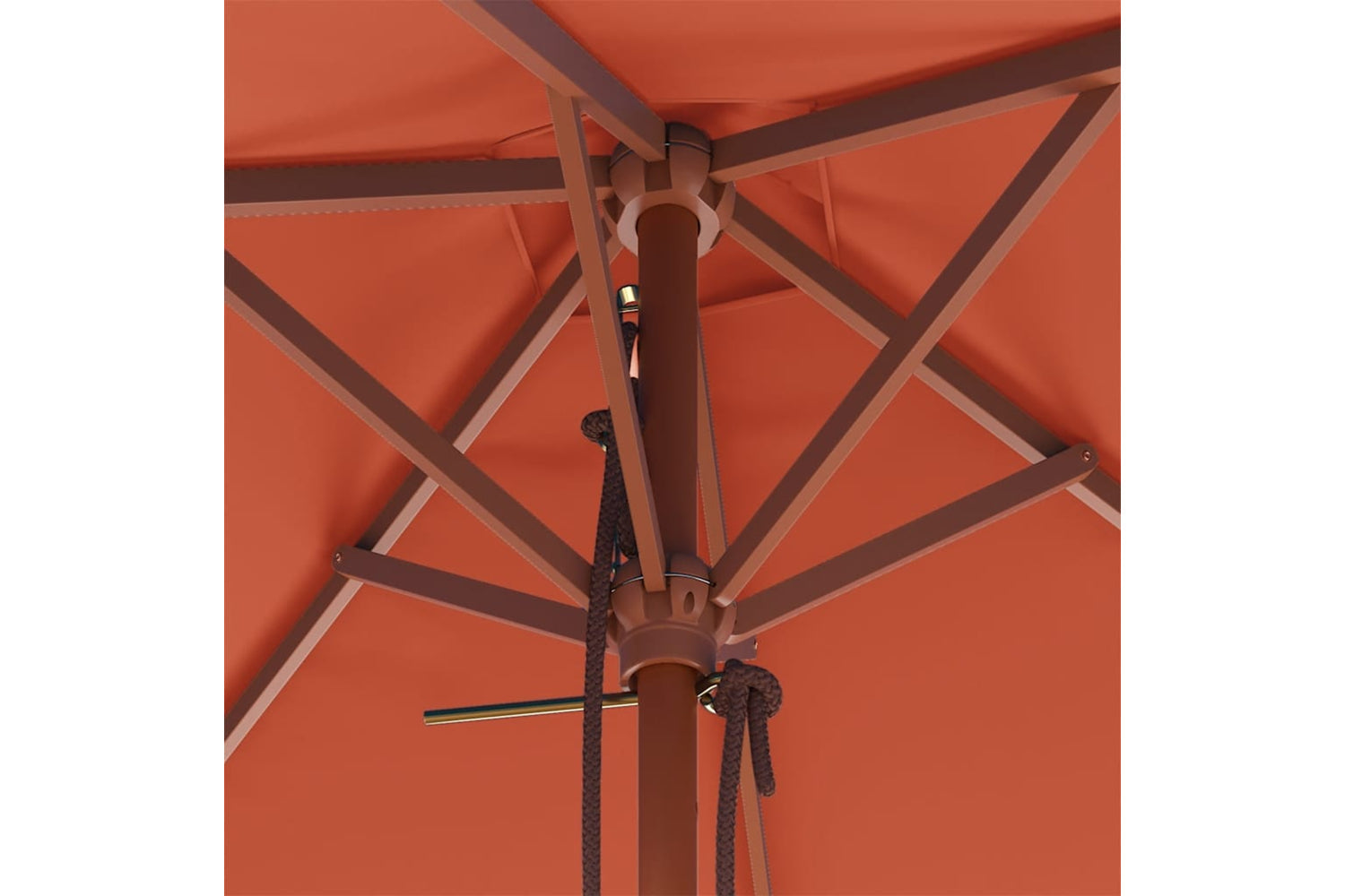 vidaXL 44538 Outdoor Parasol With Wooden Pole 150x200cm Terracotta-7