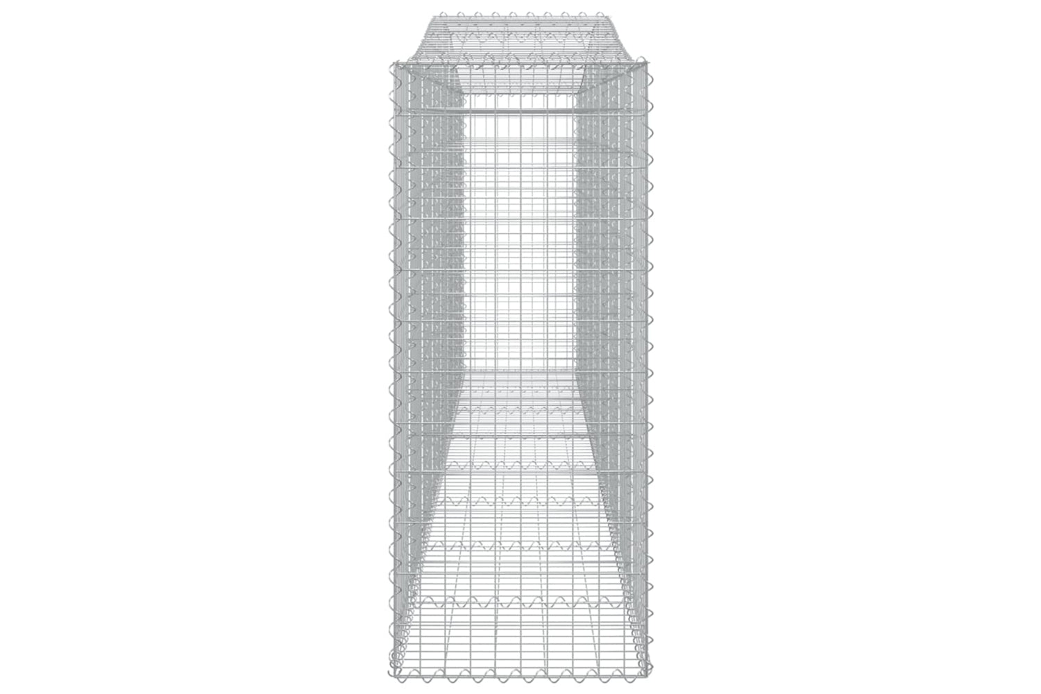 vidaXL 3145975 Arched Gabion Baskets 8 Pcs 400x50x120/140cm Galvanised Iron-4