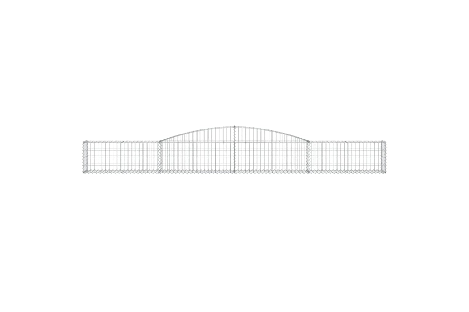 vidaXL 153522 Arched Gabion Basket 400x30x40/60cm Galvanised Iron-2