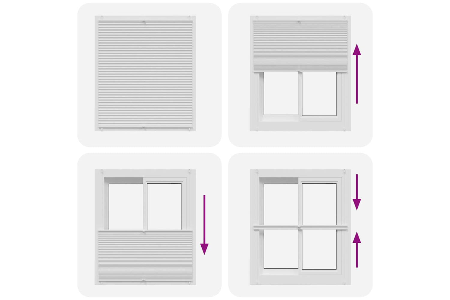Vidaxl Plisse Blind 100x150cm White Pleated Blind-5