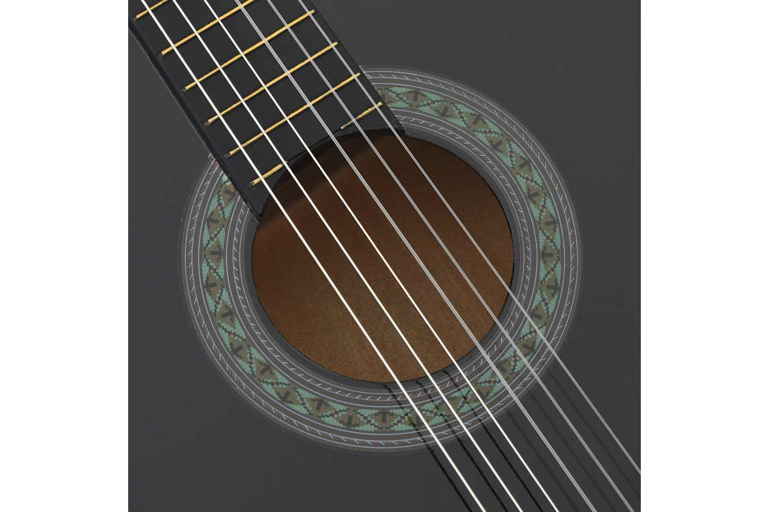 vidaXL 70110 Classical Guitar For Beginner Black 4/4 39" Basswood-6