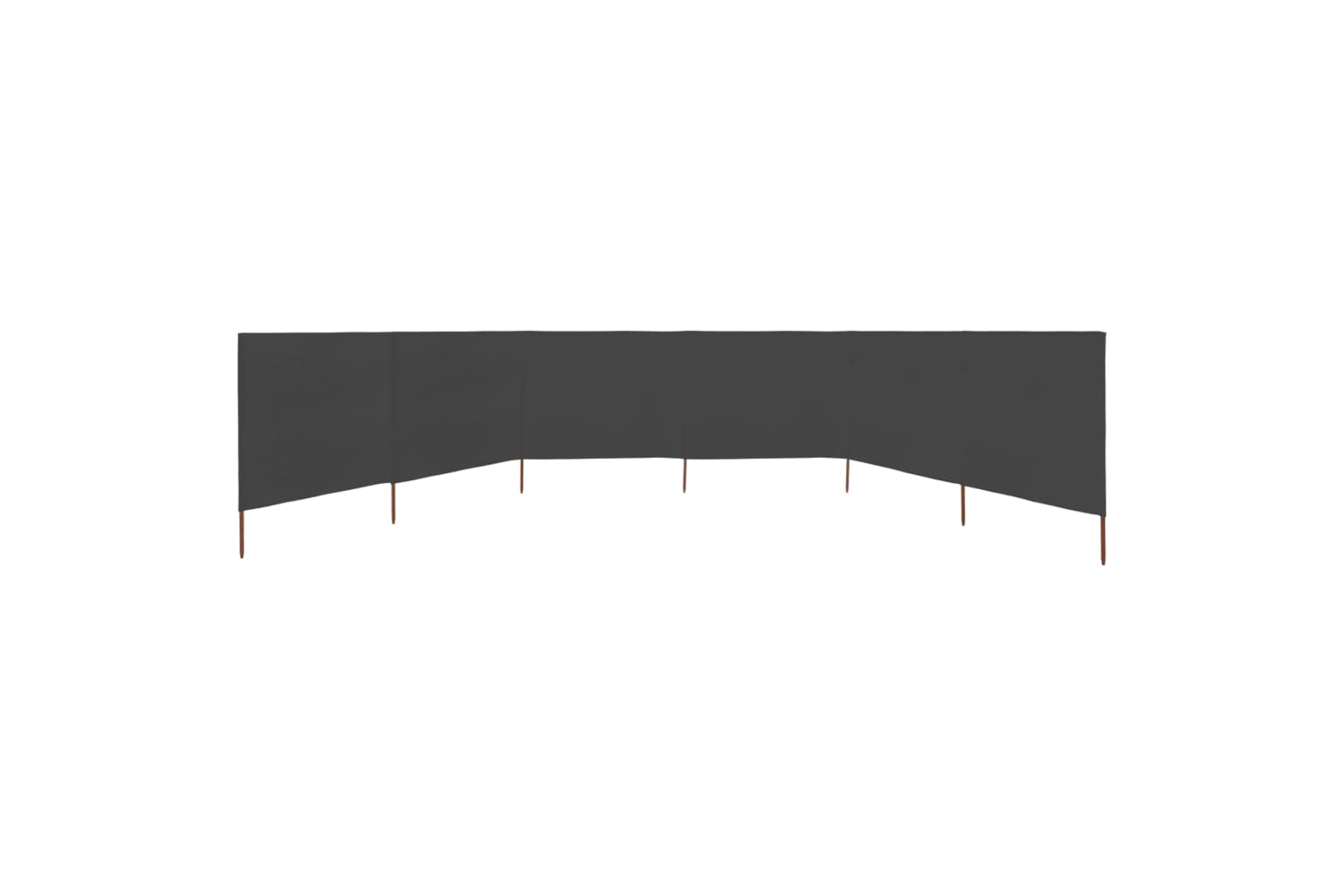 vidaXL 44545 6-panel Wind Screen Fabric 800x80cm Grey-3