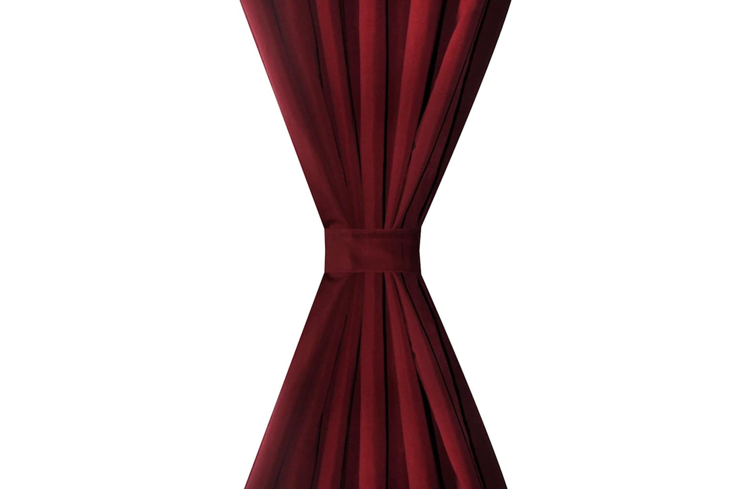 vidaXL 130362 2 Pcs Bordeaux Micro-satin Curtains With Loops 140 X 175cm-3