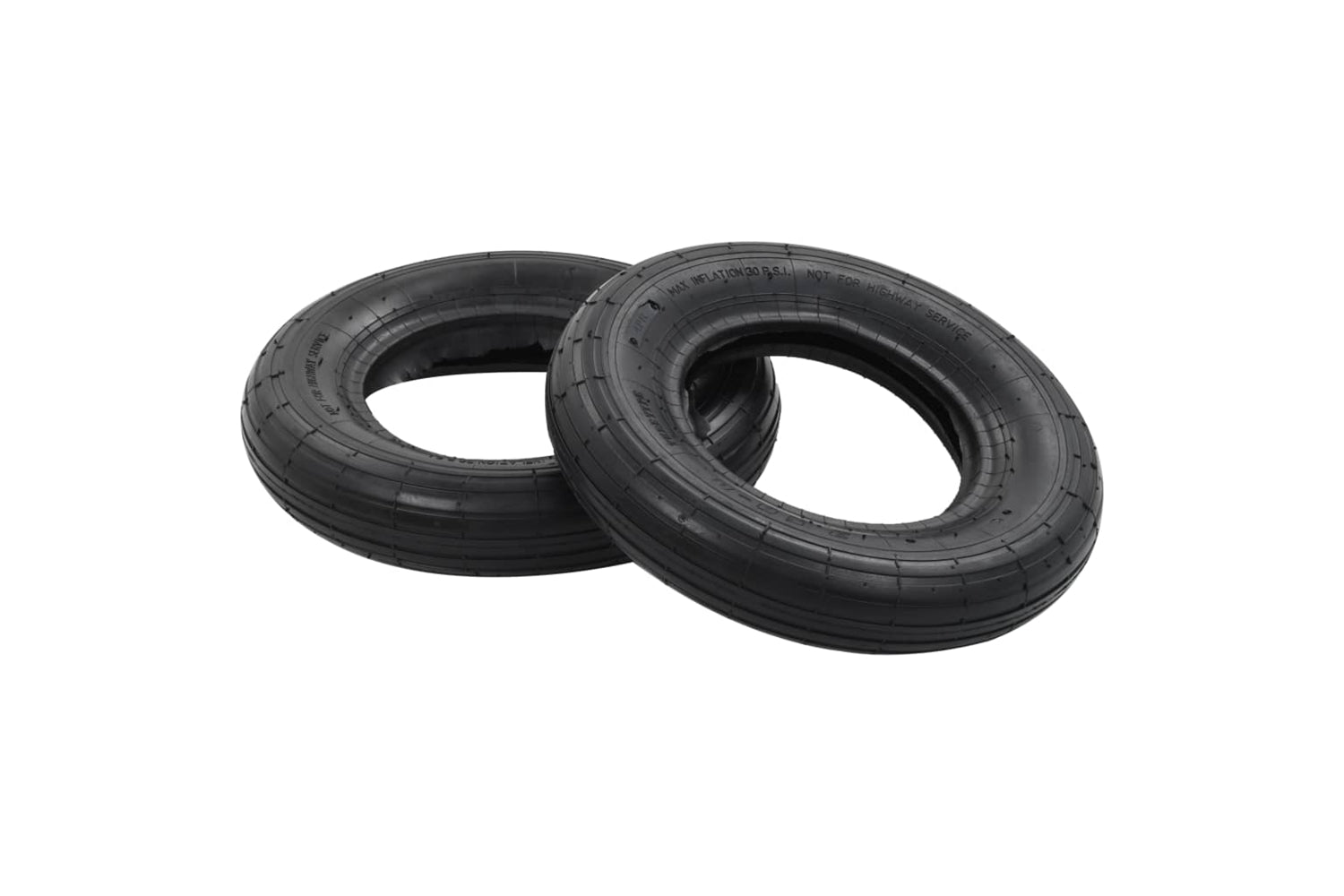 Vidaxl 145272 4 Piece Wheelbarrow Tire And Inner Tube Set 3.50-8 4pr Rubber-2
