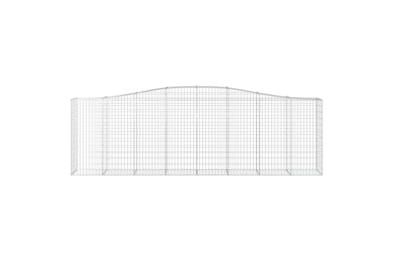 vidaXL 3145975 Arched Gabion Baskets 8 Pcs 400x50x120/140cm Galvanised Iron-3