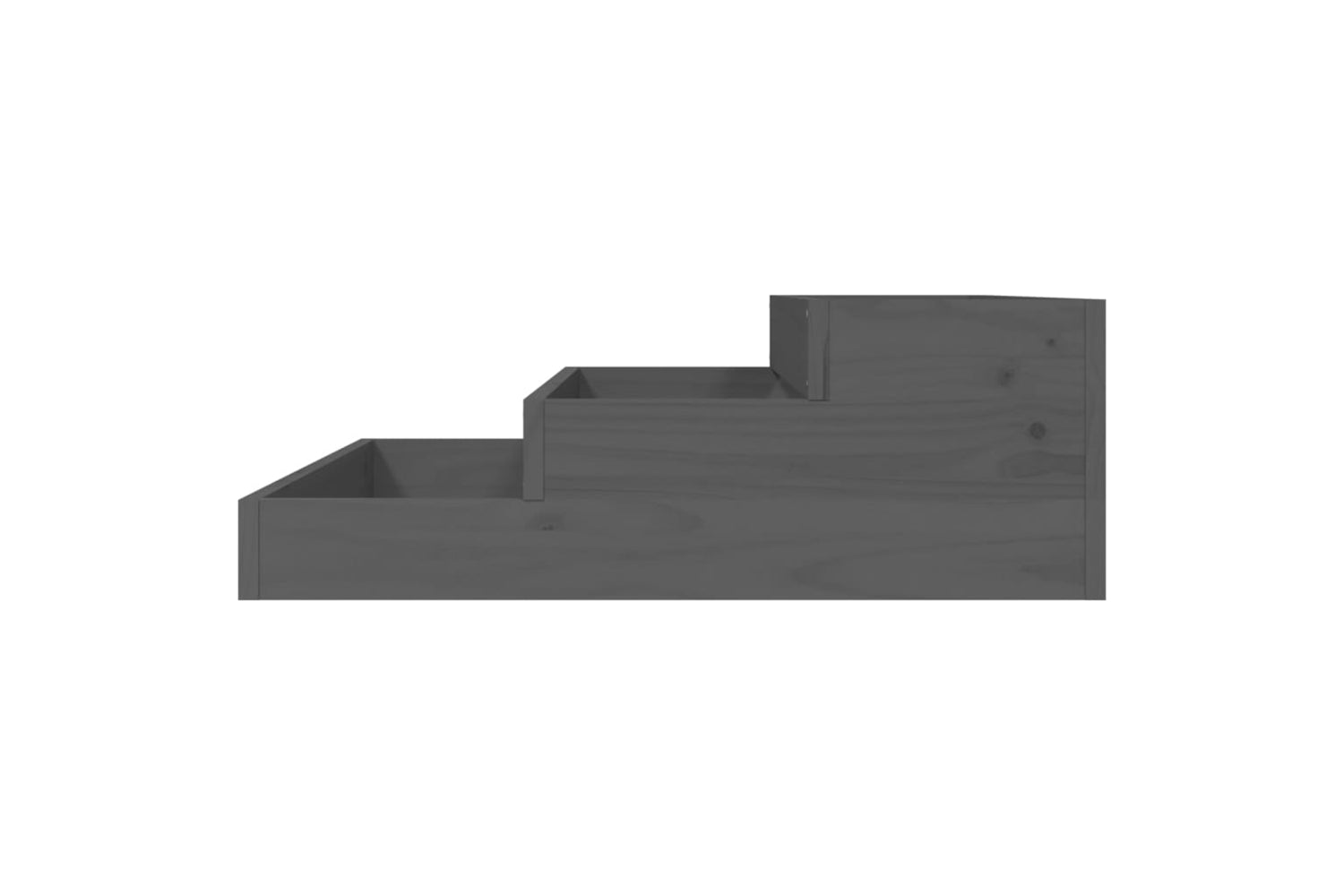 vidaXL 823908 Planter Grey 78x78x27cm Solid Wood Pine-4