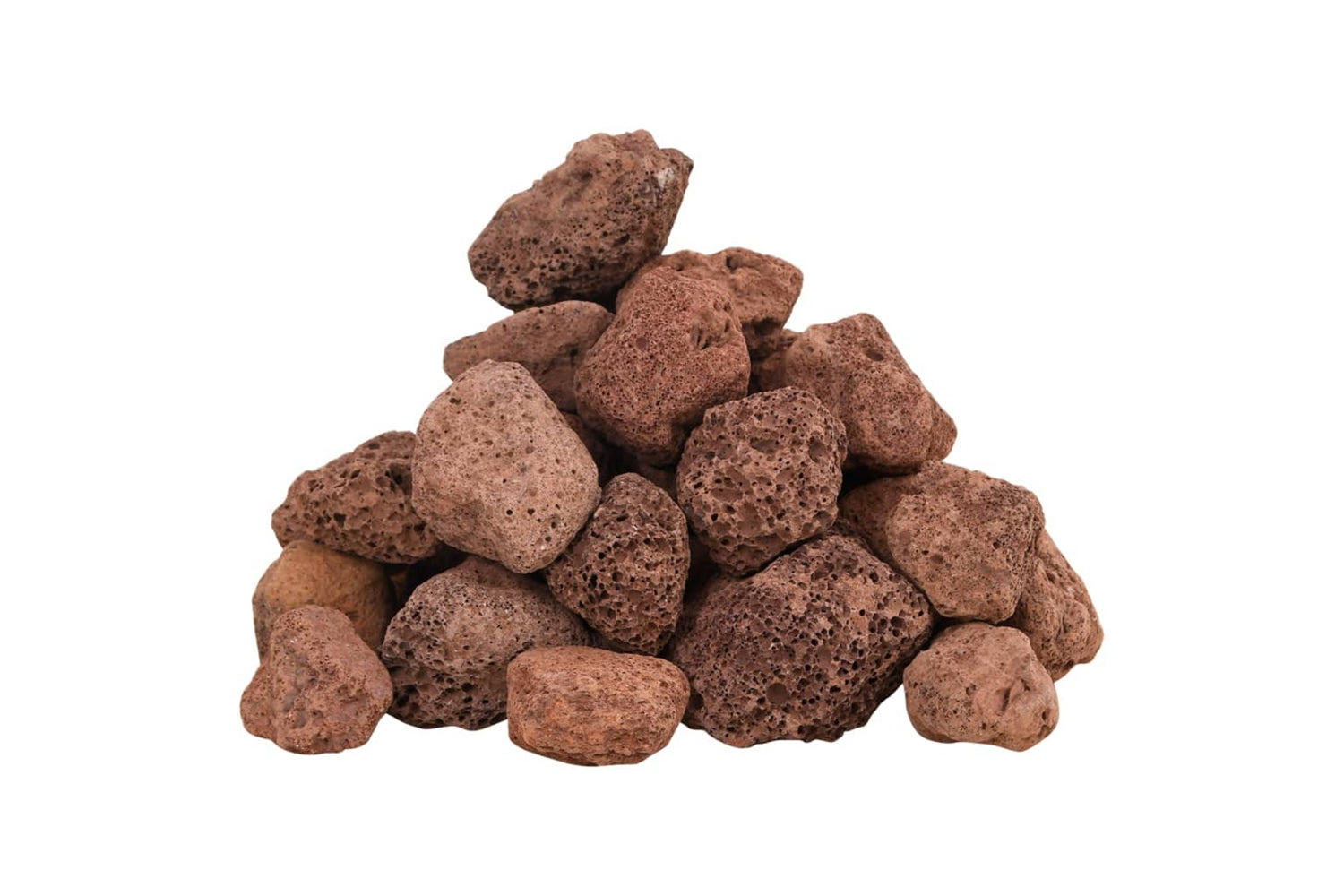 vidaXL 3217176 Volcanic Rocks 10 Kg Red 3-5cm-2