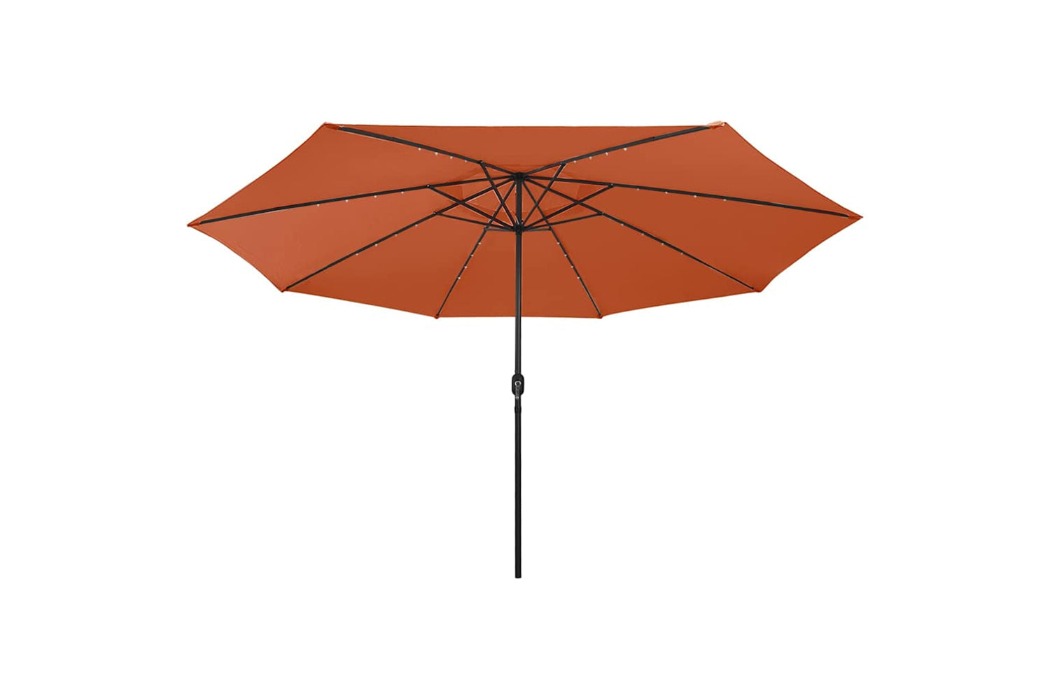 vidaXL 312535 Outdoor Parasol With Led Lights And Metal Pole 400cm Terracotta-3