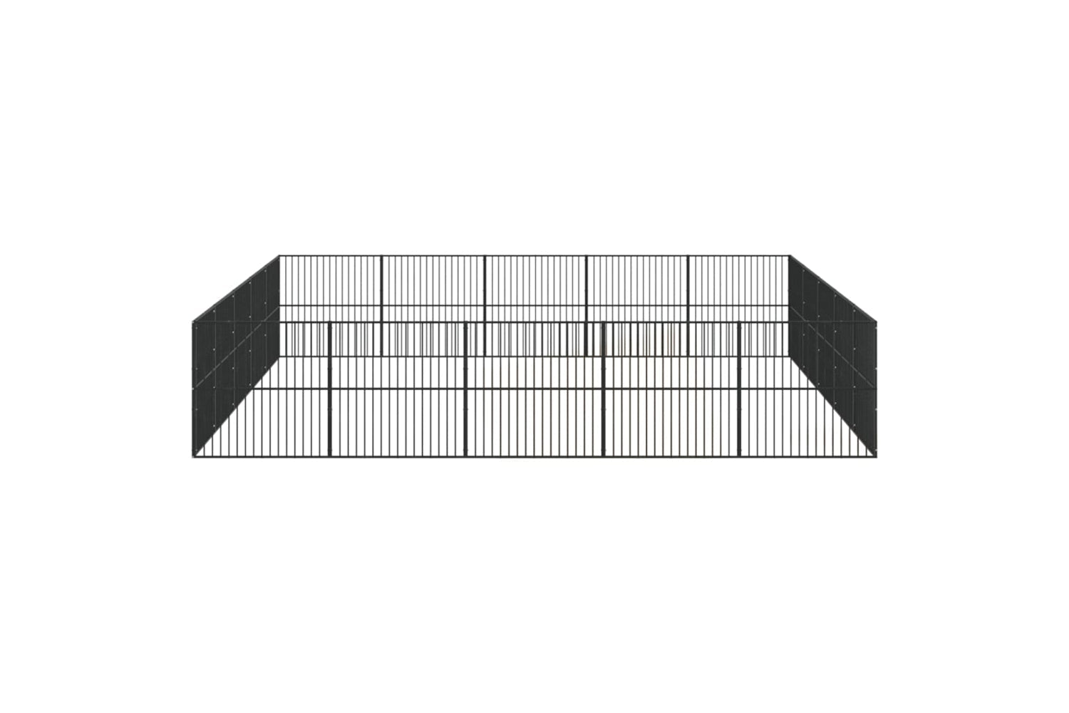 Vidaxl 3209556 Dog Playpen 20 Panels Black Galvanised Steel-4
