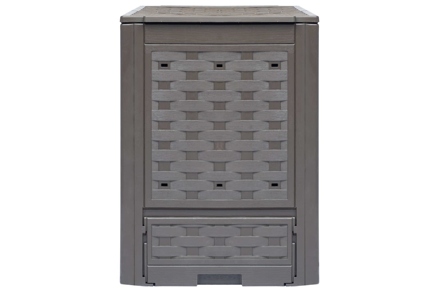 vidaXL 45681 Garden Composter Brown 60x60x83cm 300 L Plastic Rattan-2