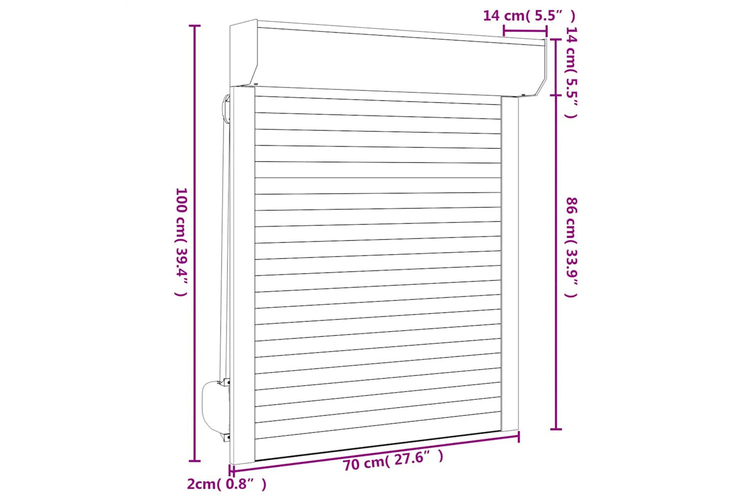 Vidaxl Roller Shutter Aluminium 70x100 Cm Anthracite-7