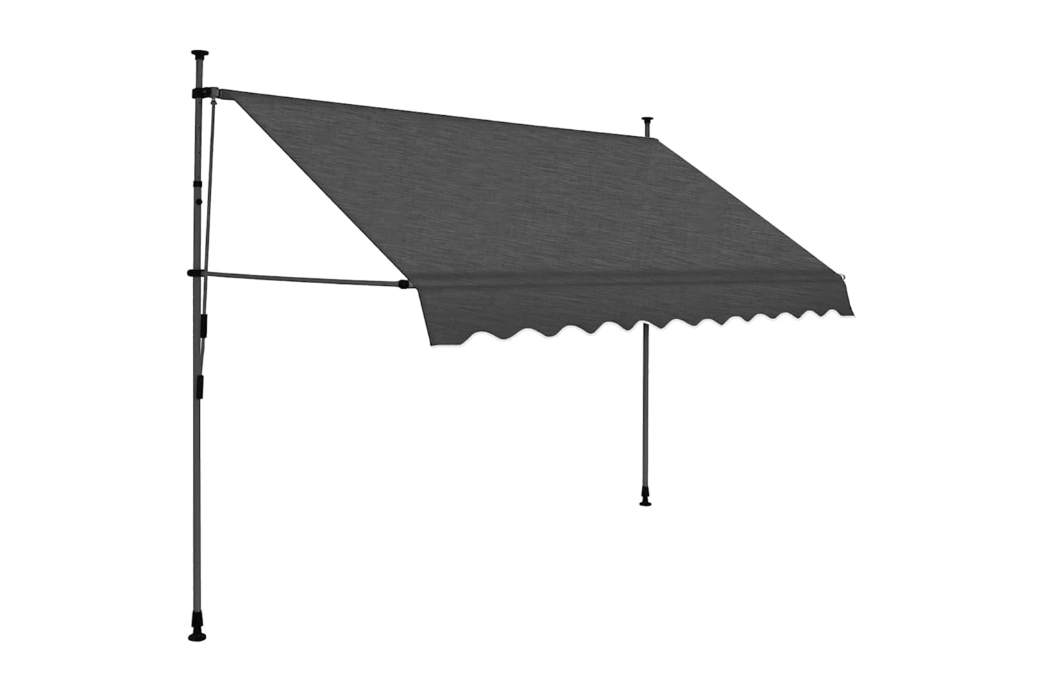 vidaXL 145865 Manual Retractable Awning With Led 250cm Anthracite-2