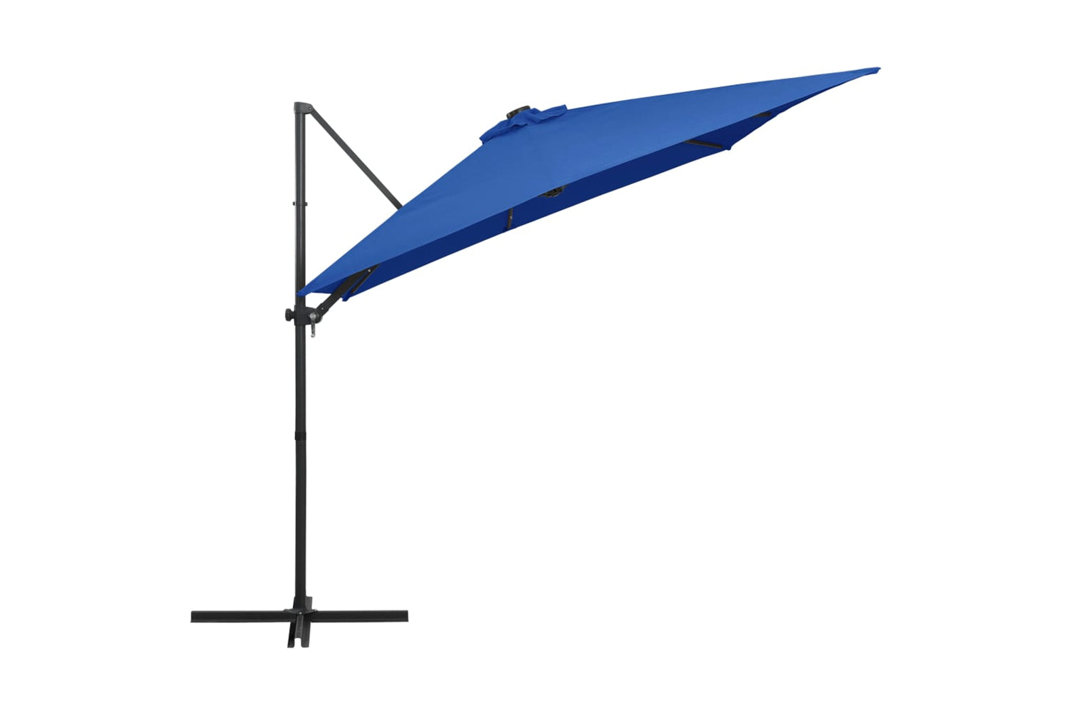 Vidaxl 46997 Cantilever Umbrella With Led Lights And Steel Pole 250x250 Cm Azure Blue-4