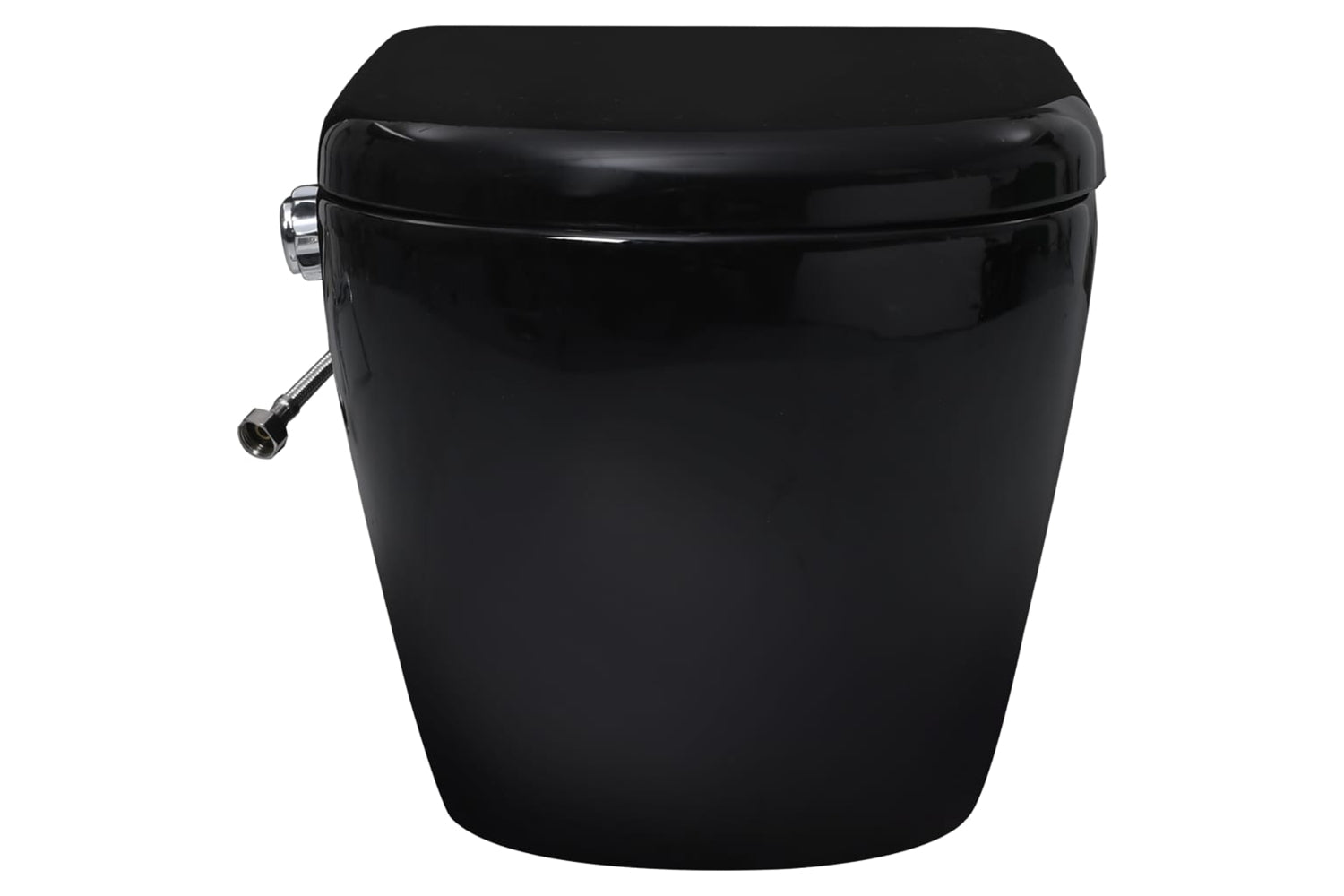 Vidaxl 145782 Wall Hung Rimless Toilet With Bidet Function Ceramic Black-7