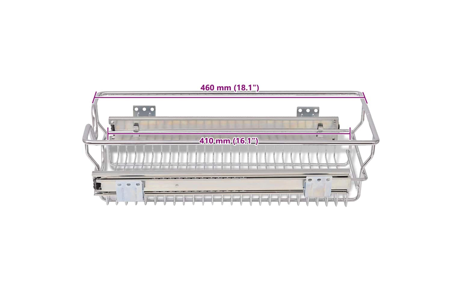 Vidaxl Pull-out Wire Baskets 2 Pcs Silver 300 Mm-8