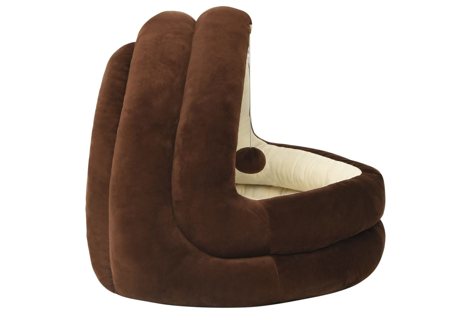 vidaXL 171399 Cat Bed 40x40x35cm Brown And Cream-3