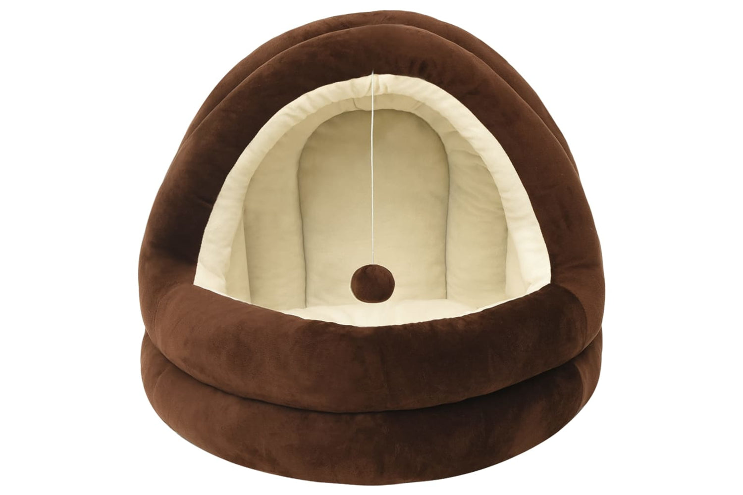 vidaXL 171400 Cat Bed 50x50x45cm Brown And Cream-2