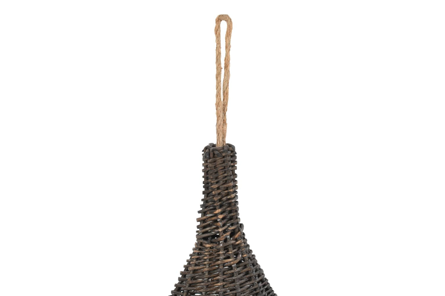 vidaXL 170778 Cat House With Cushion Grey 40x60cm Natural Willow Teepee-5