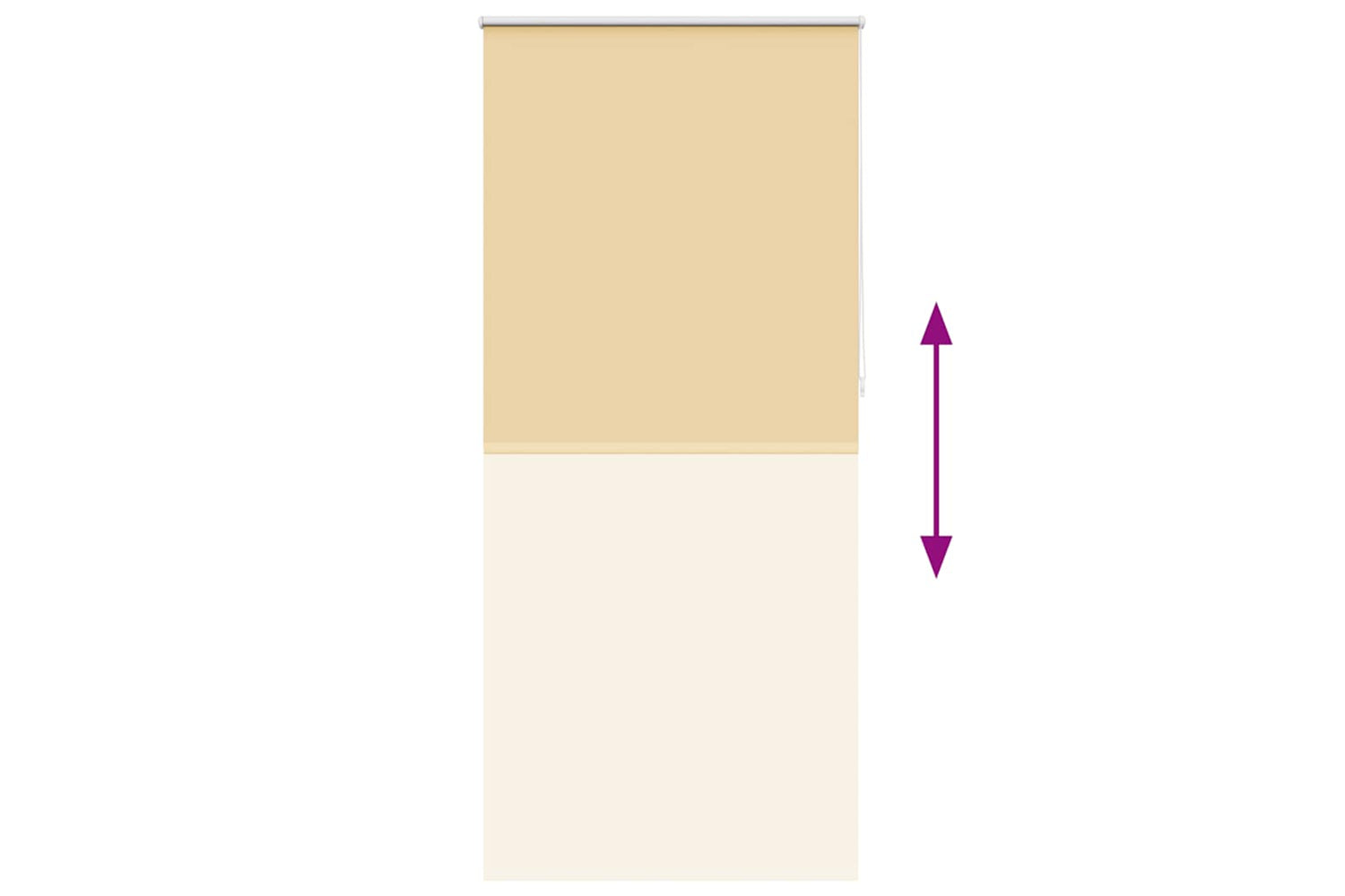 vidaXL 240154 Roller Blind Blackout 100 X 230cm Beige-8