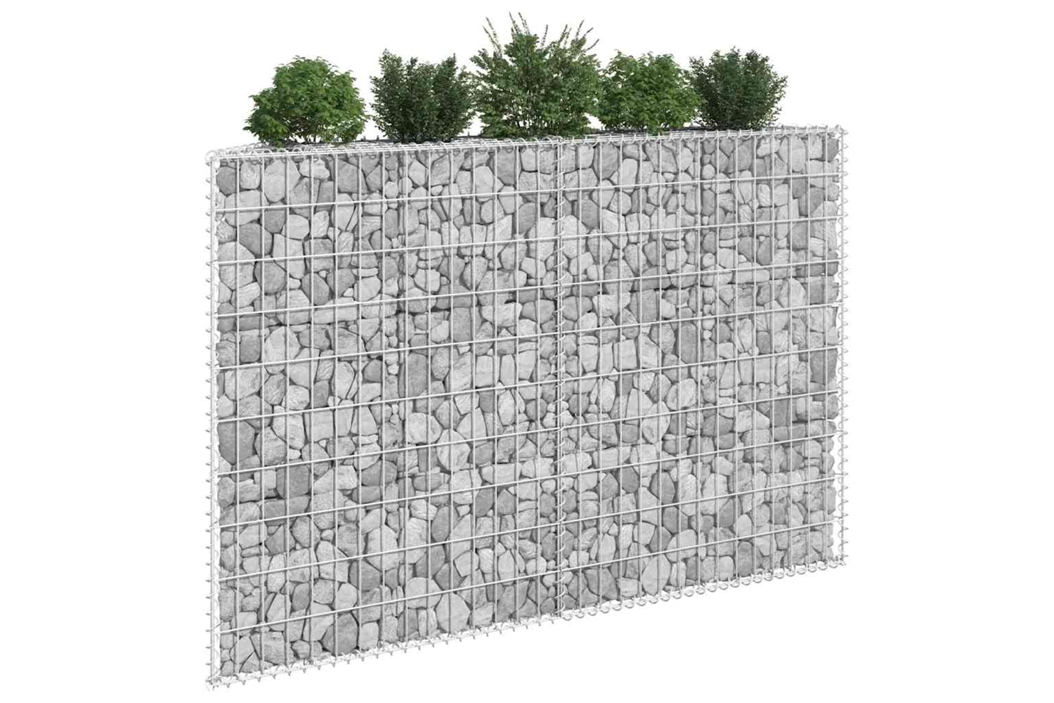 vidaXL 145654 Trapezium Gabion Raised Bed Galvanised Steel 150x20x100cm-4